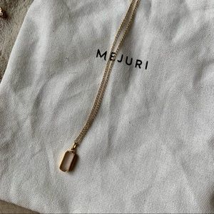 Mejuri Gold Vermeil Rose Quartz Necklace